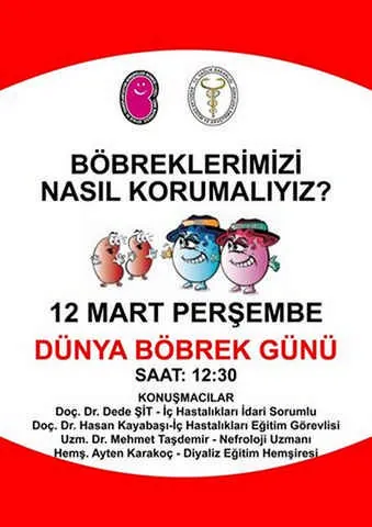 Türk Nefroloji, Diyaliz veTransplantasyon Hemşireleri Derneği dunya bobrek gunu 