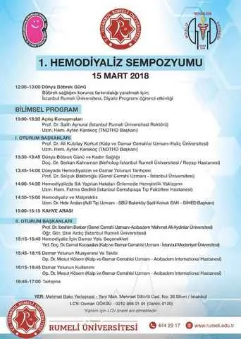 1. Hemodiyaliz Sempozyumu