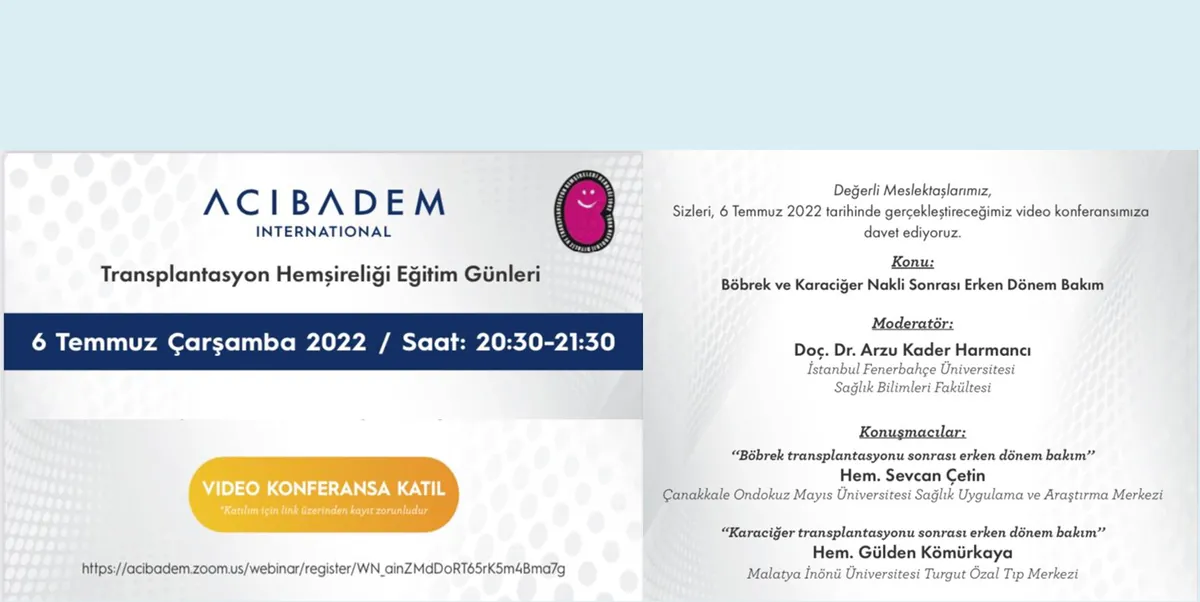 Böbrek Ve Karaciğer Nakli Sonrası Erken Dönem Bakım